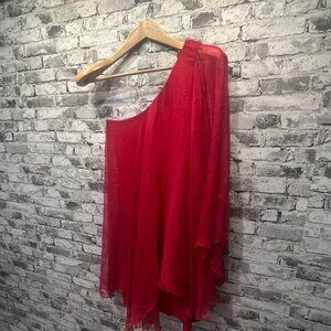 EUC Analili Shoulder Dress Red Women's One Size